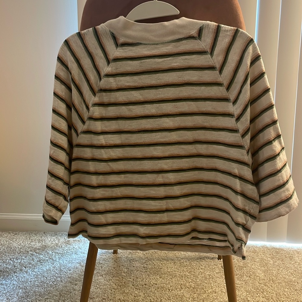 Universal Thread, orange black green striped high neck shirt!